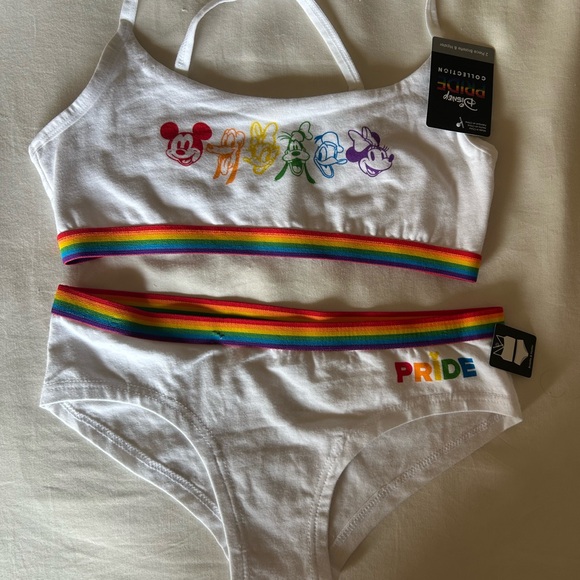 Disney Other - Disney White Pride Bra and Panty Set NWT
